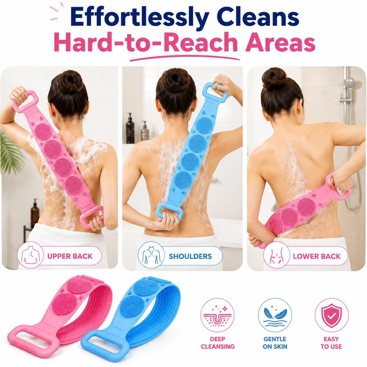 Silicone Body Back Scrubber (Pack Of 2)