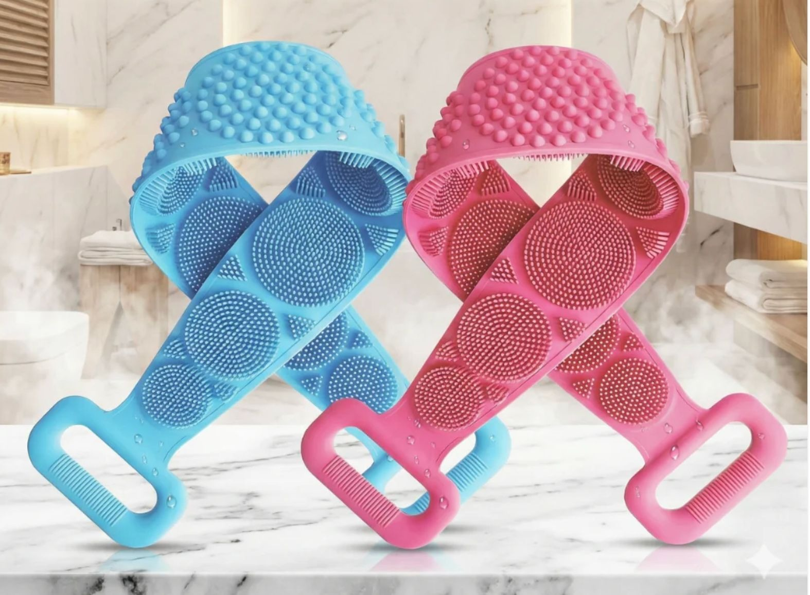 Silicone Body Back Scrubber (Pack Of 2)