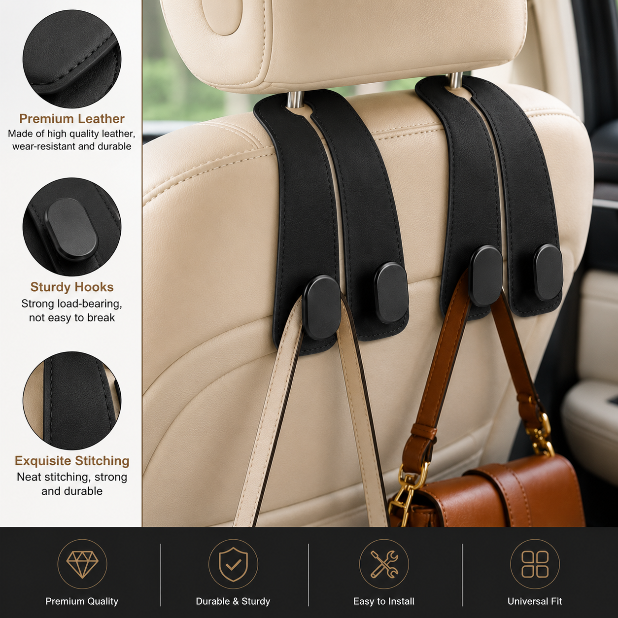 Car Seat Hooks (Pack of 2)