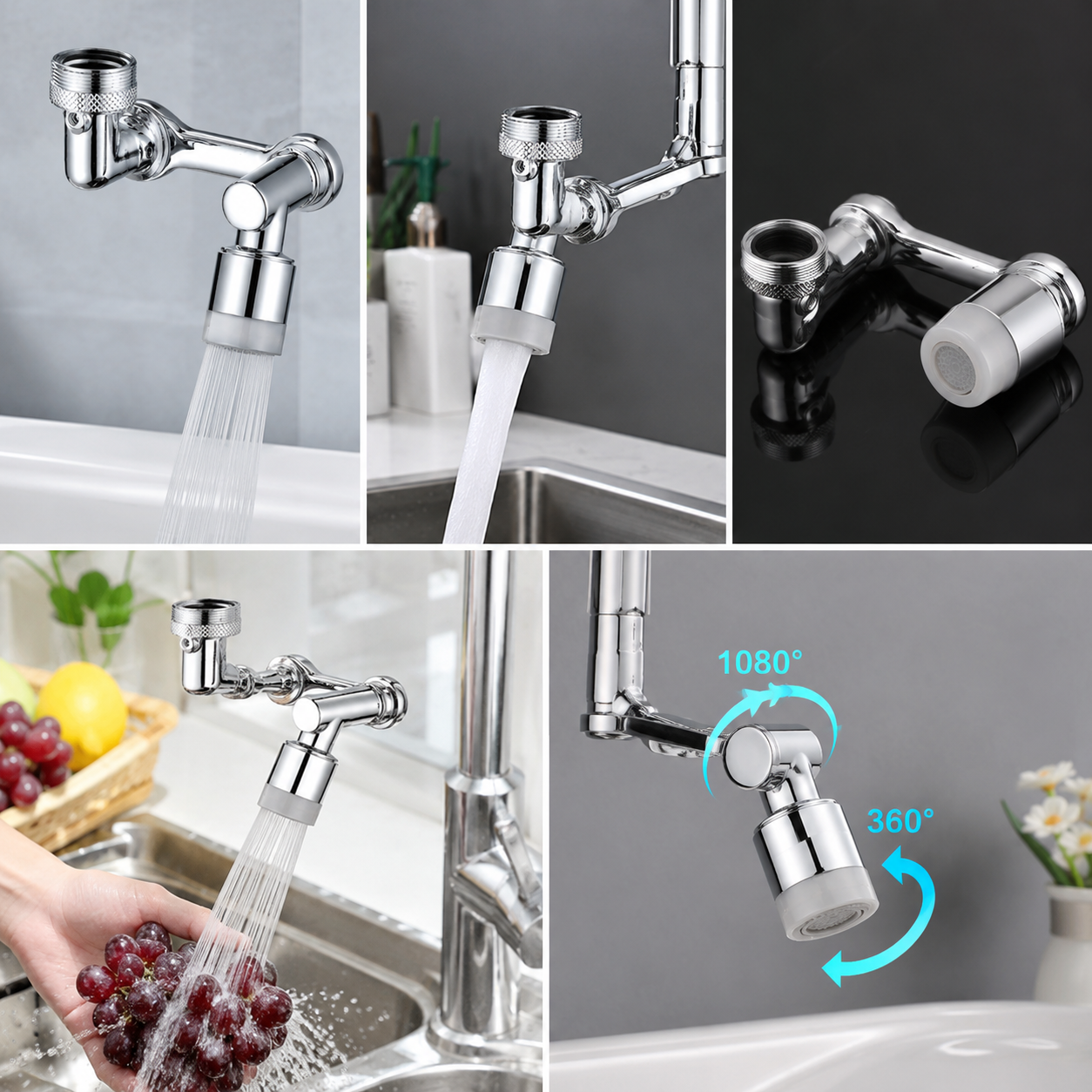 2 Mode Splash Filter Kitchen Tap Extended Faucet